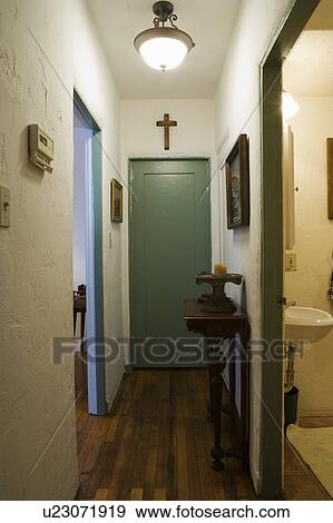 Hallway and Entrance in Older Spanish Style Home View Large Photo Image Stock Photo - Hallway and Entrance in Older Spanish Style Home. Fotosearch