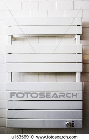 Wall Mounted Towel Warmer View Large Photo Image Stock Image - Wall Mounted Towel Warmer. Fotosearch