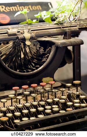 Antique/Vintage Typewriter View Large Photo Image Stock Photo - Antique/Vintage Typewriter. Fotosearch