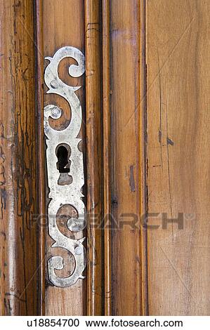 Armoire detail with lock View Large Photo Image Stock Image - Armoire detail with lock. Fotosearch