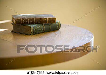 Stock Image - Books on Table. Fotosearch