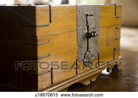 Detail of decorative metal latch on wooden chest. View Large Photo Image Stock Photography - Detail of decorative metal latch on wooden chest.. Fotosearch