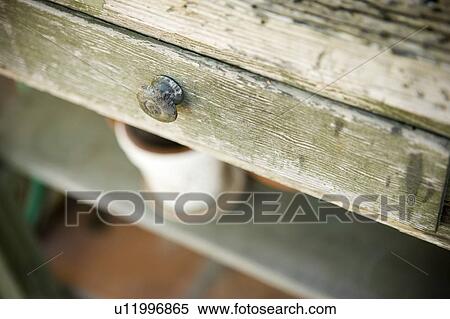 Rustic Green Wood Outdoor Cabinet with Drawer View Large Photo Image Stock Photography - Rustic Green Wood Outdoor Cabinet with Drawer. Fotosearch