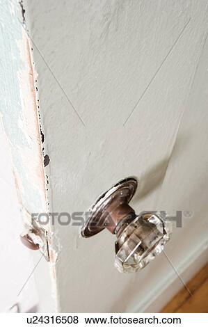 Vintage White Door with Crystal Doorknob View Large Photo Image Stock Photo - Vintage White Door with Crystal Doorknob. Fotosearch