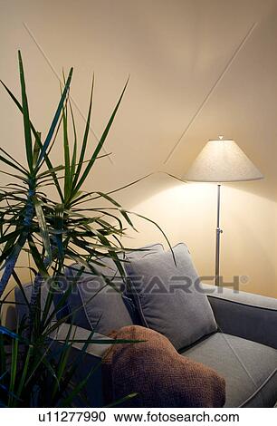 Stock Image - Chair and Lamp. Fotosearch