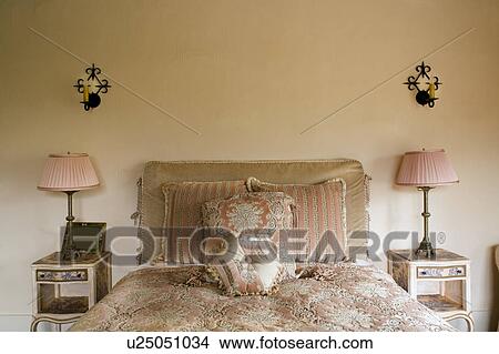 Elegant Bedroom with Pink Accents View Large Photo Image Picture - Elegant Bedroom with Pink Accents. Fotosearch