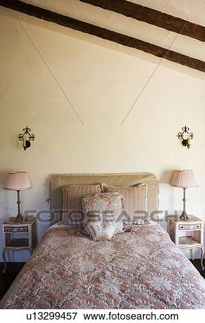 Elegant Bedroom with Pink Accents View Large Photo Image Stock Photo - Elegant Bedroom with Pink Accents. Fotosearch