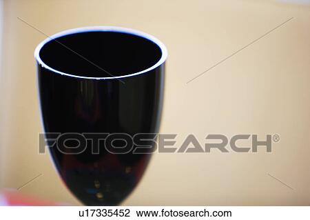 Stock Image - Black Wine Glass. Fotosearch