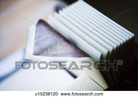 Stock Image - Decorative White Envelopes. Fotosearch