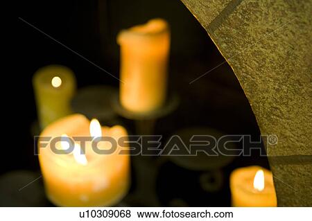 Detail of burning candles View Large Photo Image Stock Photo - Detail of burning candles. Fotosearch