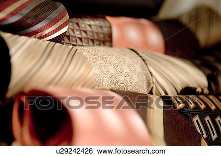 Stock Photograph - Necktie Display In a Store. Fotosearch