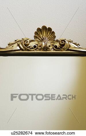 Orante Gold Mirror and Frame View Large Photo Image Picture - Orante Gold Mirror and Frame. Fotosearch
