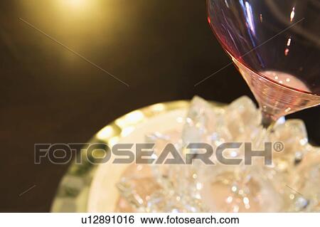 Stock Photograph - Pink Crystal Martini Glass. Fotosearch