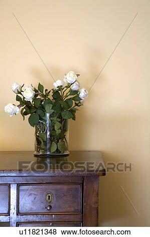 Vase of White Flowers View Large Photo Image Stock Photo - Vase of White Flowers. Fotosearch