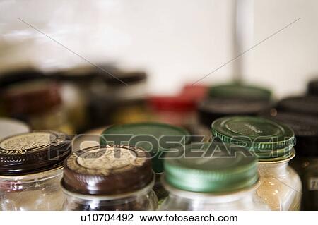 Close Up of Jars of Cooking Spices View Large Photo Image Stock Image - Close Up of Jars of Cooking Spices. Fotosearch