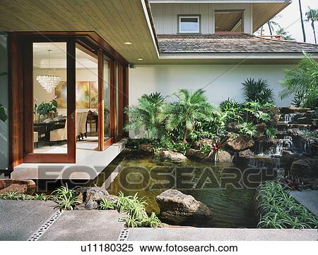 Exterior Details and Lushious Pond View Large Photo Image Stock Photography - Exterior Details and Lushious Pond. Fotosearch