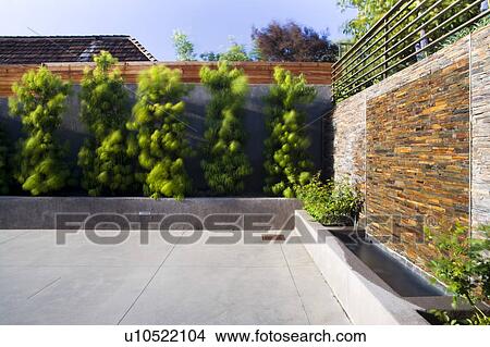 Hardscape Detail of Fountain and Driveway View Large Photo Image Picture - Hardscape Detail of Fountain and Driveway. Fotosearch