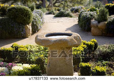 Spanish Style Bird Bath View Large Photo Image Stock Image - Spanish Style Bird Bath. Fotosearch