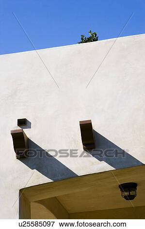 Stock Photo - Exterior of Spanish Style Stucco Home. Fotosearch