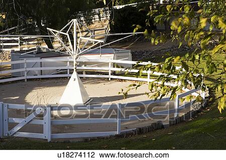 Round Pen with Hot Walker View Large Photo Image Stock Image - Round Pen with Hot Walker. Fotosearch
