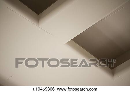 Stock Photograph - Detail of recessed ceiling intersection.. Fotosearch