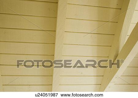 Detail of Wood Paneled Beamed Ceiling View Large Photo Image Stock Photo - Detail of Wood Paneled Beamed Ceiling. Fotosearch