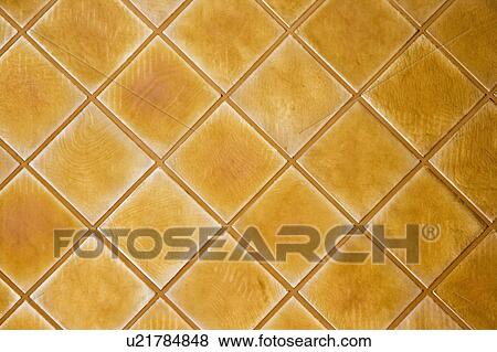 Detail of Yellow Tile Wall View Large Photo Image Stock Photo - Detail of Yellow Tile Wall. Fotosearch