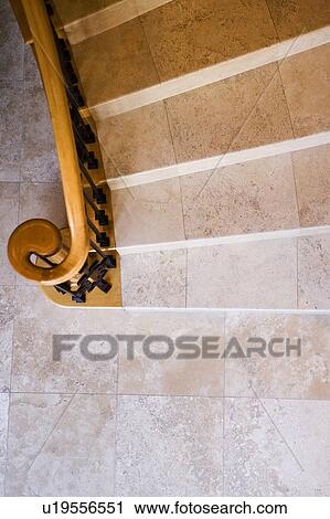 View from Above of Curved Stone Staircase View Large Photo Image Stock Image - View from Above of Curved Stone Staircase. Fotosearch