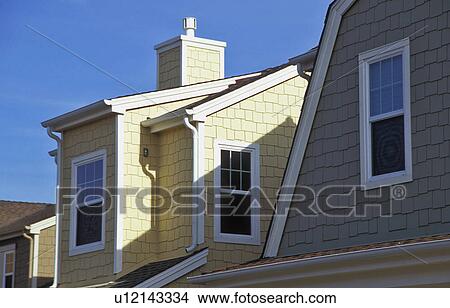 Exterior Detail of American Homes View Large Photo Image Picture - Exterior Detail of American Homes. Fotosearch