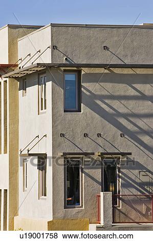 Exterior shot of contemporary homes View Large Photo Image Stock Photo - Exterior shot of contemporary homes. Fotosearch