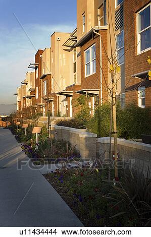 Exterior Shot of Contemporary Condominiums/Homes View Large Photo Image Picture - Exterior Shot of Contemporary Condominiums/Homes. Fotosearch