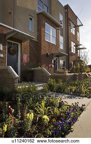Exterior Shot of Contemporary Condominiums/Homes View Large Photo Image Stock Image - Exterior Shot of Contemporary Condominiums/Homes. Fotosearch