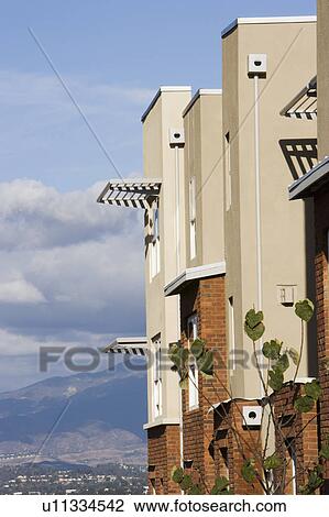 Exterior Shot of Contemporary Condominiums/Homes View Large Photo Image Stock Image - Exterior Shot of Contemporary Condominiums/Homes. Fotosearch