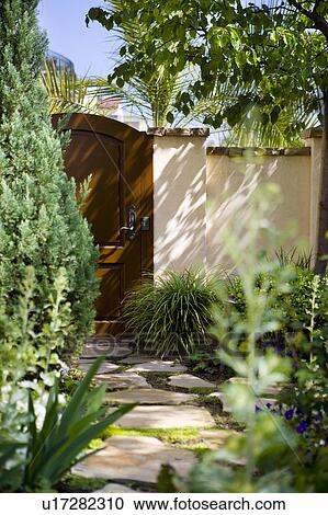 Large Wood Gate in Garden View Large Photo Image Stock Image - Large Wood Gate in Garden. Fotosearch