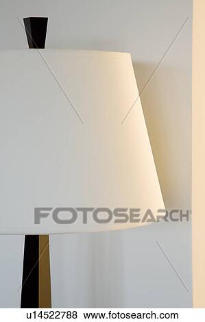 Contemporary Lamp and White Lamp Shade View Large Photo Image Stock Photo - Contemporary Lamp and White Lamp Shade. Fotosearch