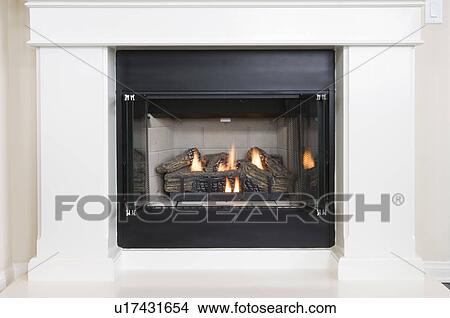 Detail of fire burning fireplace View Large Photo Image Picture - Detail of fire burning fireplace. Fotosearch