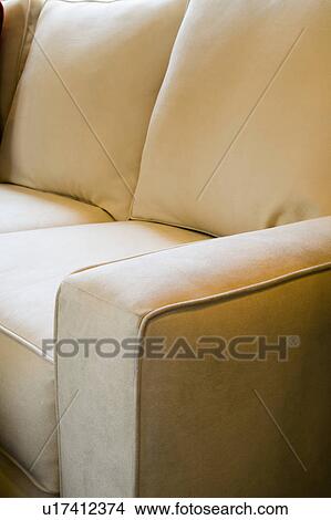 White Plush Sofa View Large Photo Image Picture - White Plush Sofa. Fotosearch