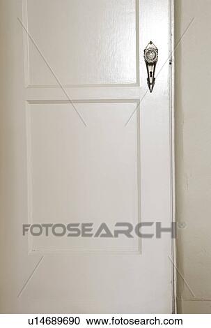 White Vintage Door and Crystal Doorknob View Large Photo Image Stock Image - White Vintage Door and Crystal Doorknob. Fotosearch