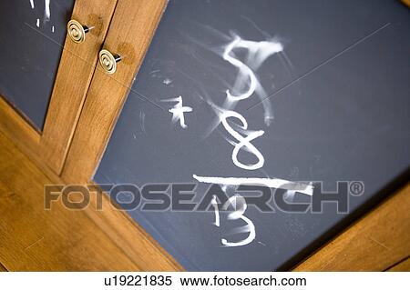 Detail of chalkboard arithmetic. View Large Photo Image Stock Photography - Detail of chalkboard arithmetic.. Fotosearch