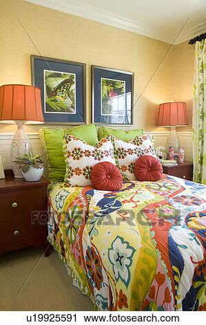 Stock Image - Young girls bedroom. Fotosearch
