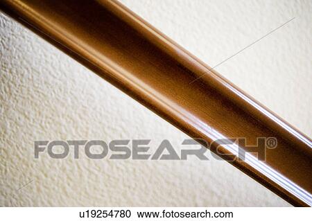 Contemporary Wood Banister Against White Wall View Large Photo Image Stock Image - Contemporary Wood Banister Against White Wall. Fotosearch