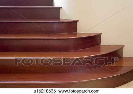 Detail of curved wooden steps against wall View Large Photo Image Stock Photography - Detail of curved wooden steps against wall. Fotosearch