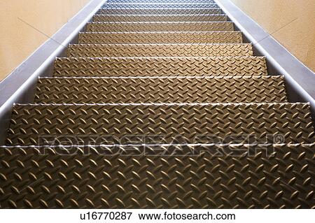 Stock Photo - Industrial Metal Stairs. Fotosearch