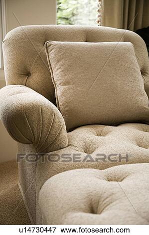 Detail of pillow on matching chair. View Large Photo Image Stock Photo - Detail of pillow on matching chair.. Fotosearch