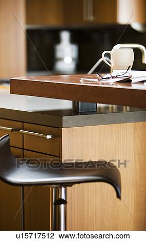 Modern Bar Stool in Kitchen View Large Photo Image Stock Image - Modern Bar Stool in Kitchen. Fotosearch