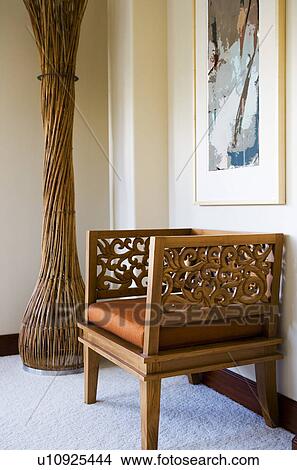 Picture - Ornate Carved Armchair. Fotosearch