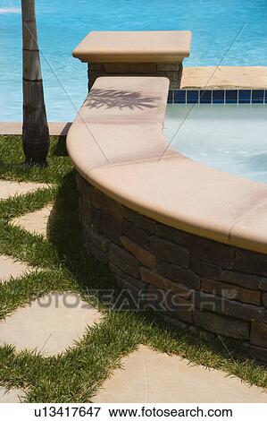 Jacuzzi and Swimming Pool View Large Photo Image Stock Photo - Jacuzzi and Swimming Pool. Fotosearch
