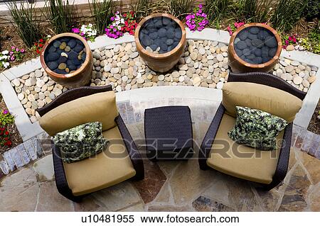 Outside patio seating area View Large Photo Image Stock Photography - Outside patio seating area. Fotosearch