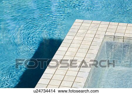 Swimming Pool and Jacuzzi with Tile View Large Photo Image Picture - Swimming Pool and Jacuzzi with Tile. Fotosearch