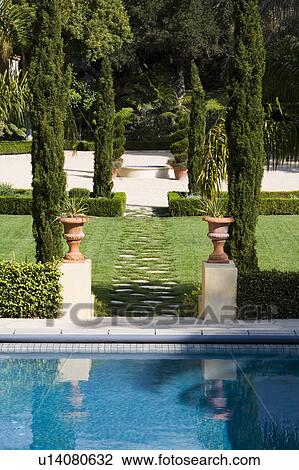 Swimming Pool and Lawn View Large Photo Image Stock Image - Swimming Pool and Lawn. Fotosearch